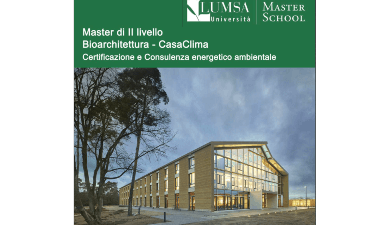 Master di 2° livello “Bioarchitettura – CasaClima” - iscrizioni fino al 21 marzo